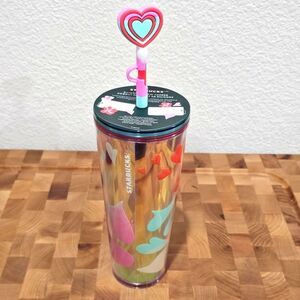 NEW Starbucks Heart Cup Tumbler with Straw | 2024 Limited Edition Collectible